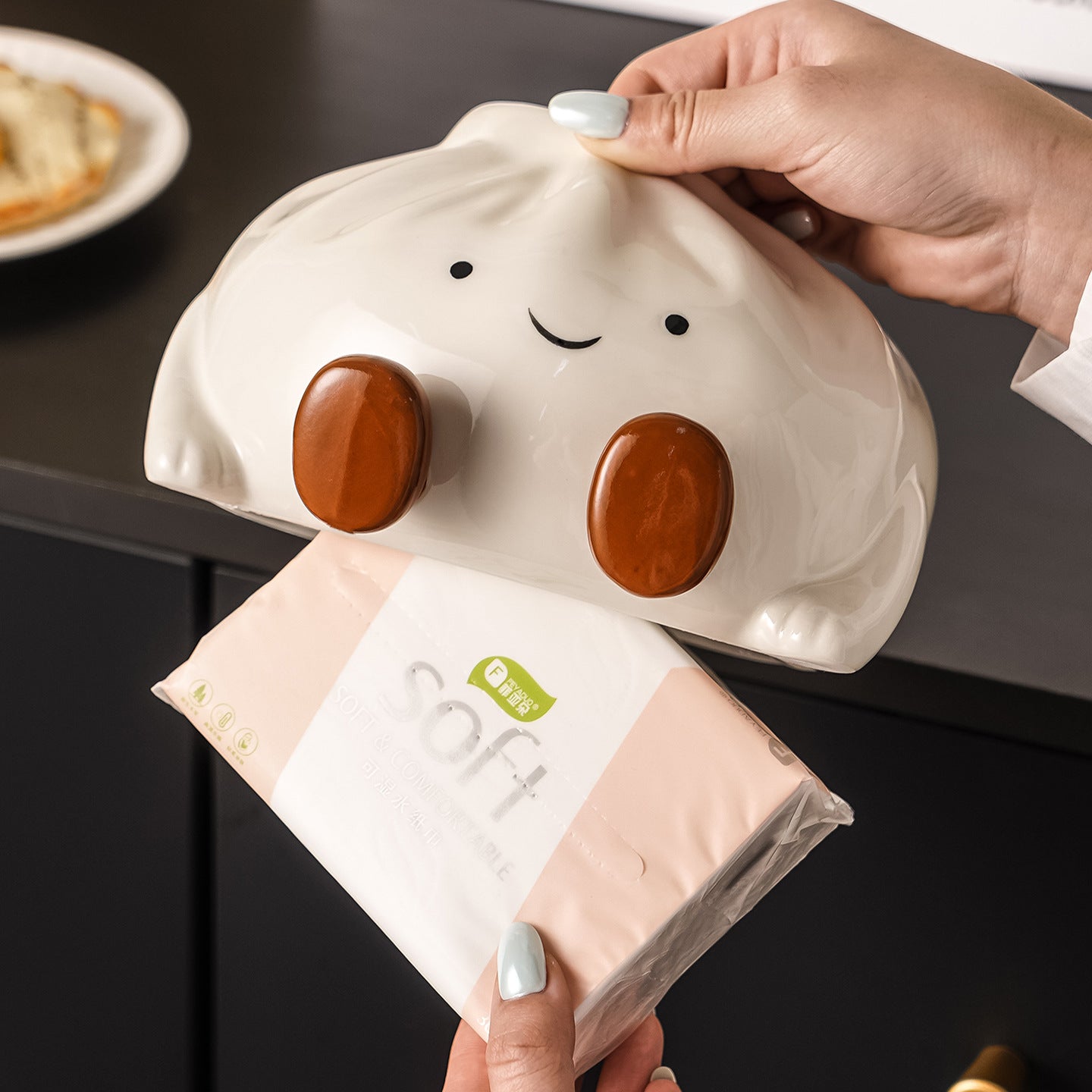 Decorative Ceramic Tissue Holder