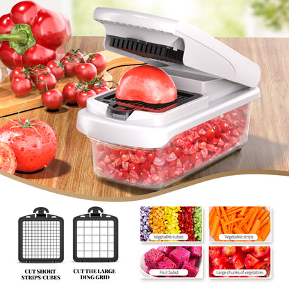 Multi-Functional Vegetable Slicer & Dicer – 15-in-1 Premium Kitchen Food Chopper, Mandoline Slicer, and Cheese Grater