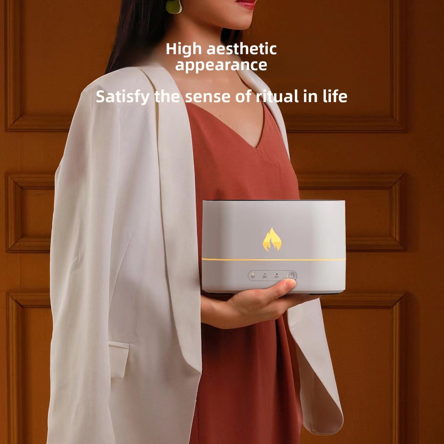 Luxury USB Flame Aroma Diffuser with Humidifier