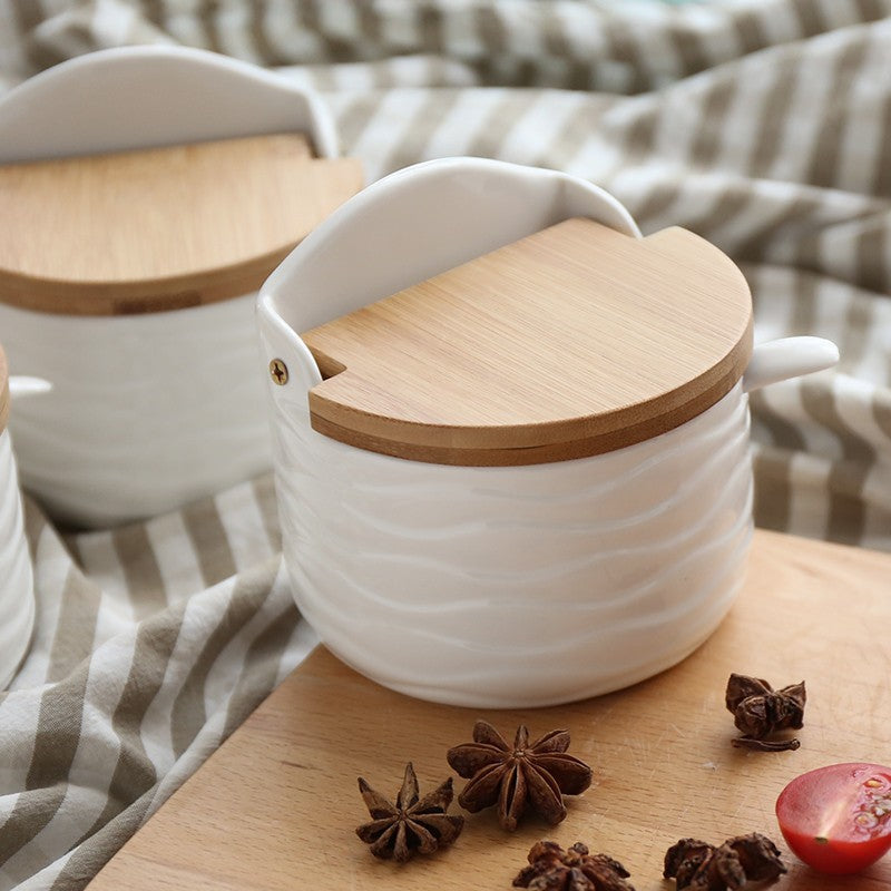 Japanese Style Ceramic Seasoning Storage Jar