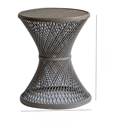 Japanese Style Rattan Round Coffee Table