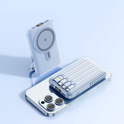 Magsafe Magnetic Wireless Power Bank with Built-in Cables