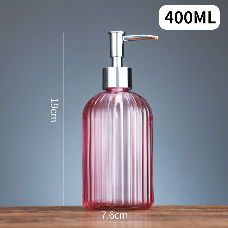 Glass pump bottle lotion dispenser
