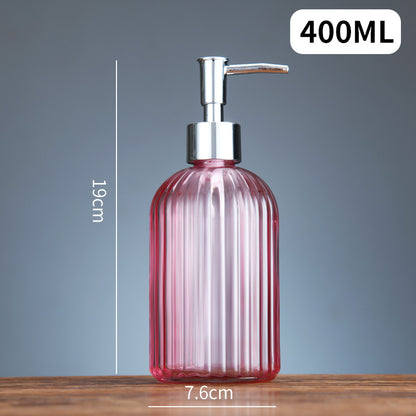 Glass pump bottle lotion dispenser