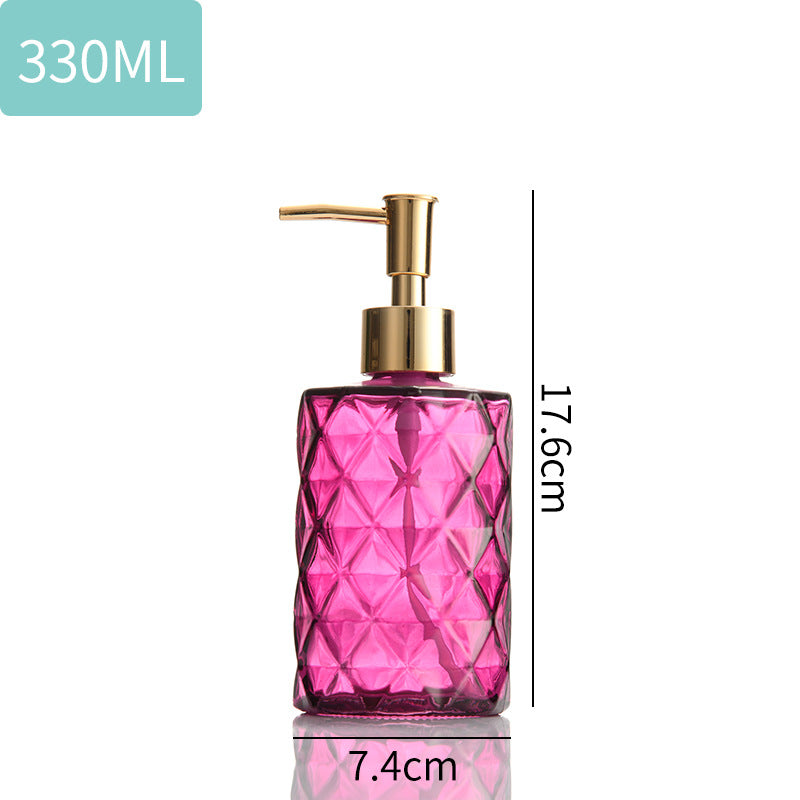 Glass pump bottle lotion dispenser
