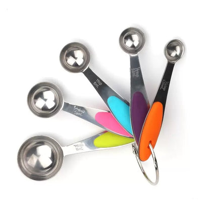 Silicone Handle Measuring Cups Spoons Set
