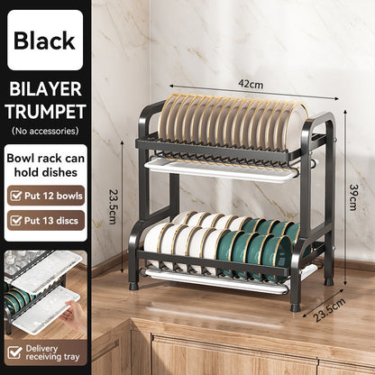 Multifunctional Kitchen Dish Drainer Storage Rack