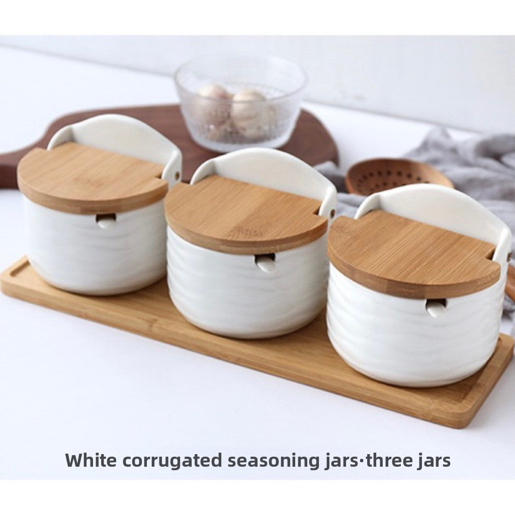 Japanese Style Ceramic Seasoning Storage Jar