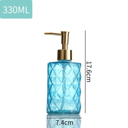Glass pump bottle lotion dispenser