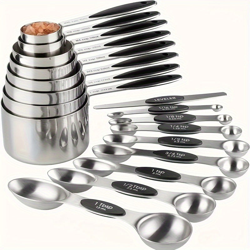 Silicone Handle Measuring Cups Spoons Set