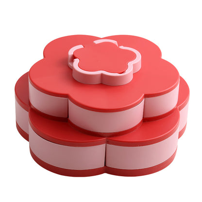 Multi-layer Rotating Compartment Fruit Plate