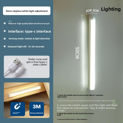 USB Rechargeable LED Motion Sensor Light Bar for Cabinets