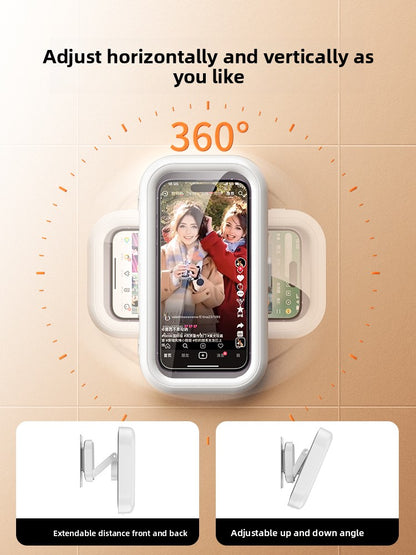 Expandable Rotatable Waterproof Phone Holder for Bathroom