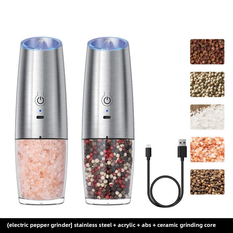 Electric Pepper Grinder Adjustable Kitchen Spice Mill