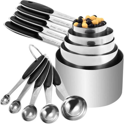 Silicone Handle Measuring Cups Spoons Set