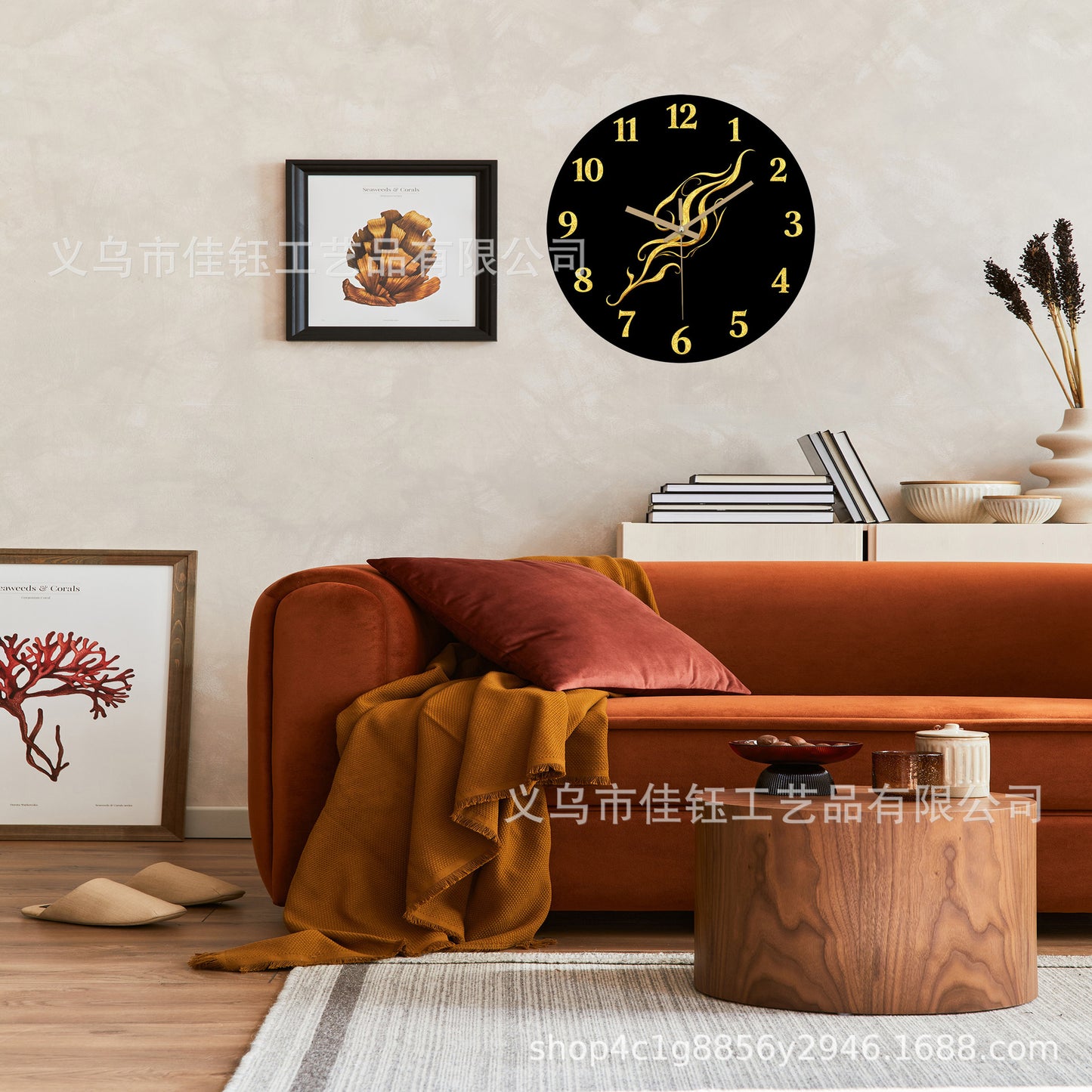 Luxurious Cross-Border Hot-Selling Clocks, European-Style Creative Wooden Wall-Mounted Clocks, Foreign Trade Living Room, Bedroom, Home Decoration