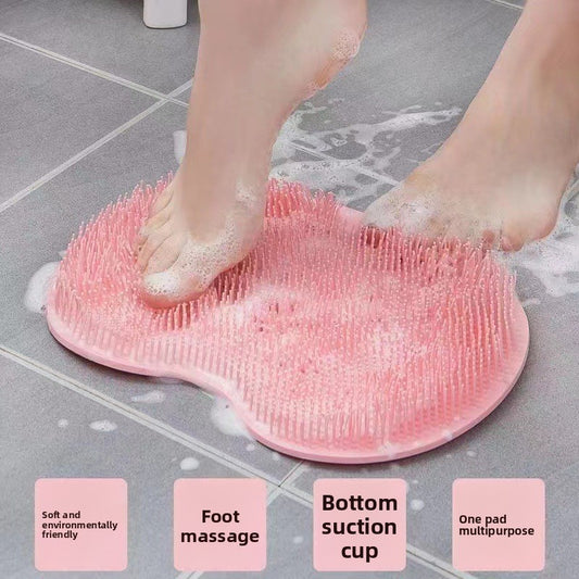 Everyday B&D Wall-Mounted Foot and Back Scrub Pad with Strong Suction Cups