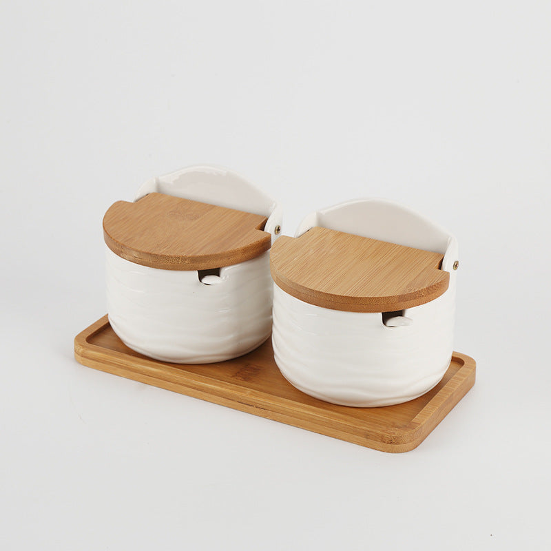 Japanese Style Ceramic Seasoning Storage Jar