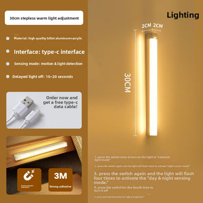 USB Rechargeable LED Motion Sensor Light Bar for Cabinets