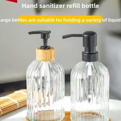 Glass pump bottle lotion dispenser