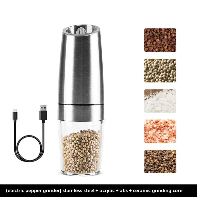 Electric Pepper Grinder Adjustable Kitchen Spice Mill