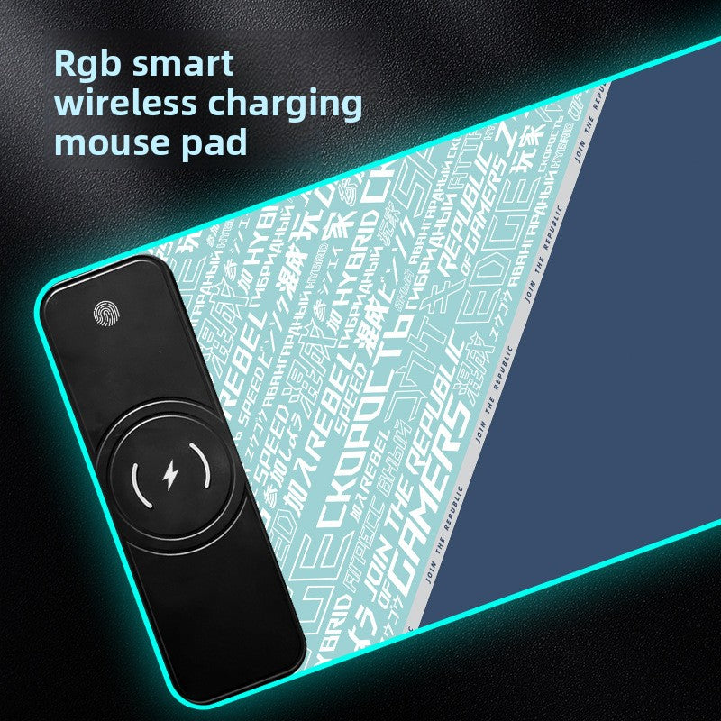 RGB LED Wireless Charging Desk Mat – Extra Large Premium Gaming Mouse Pad & Phone Charger Dock