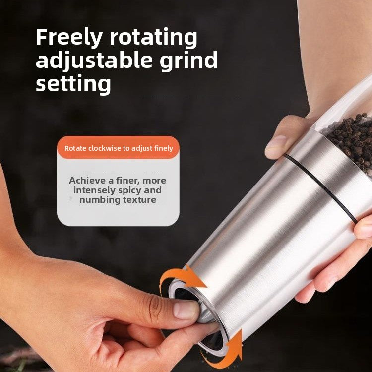 Electric Pepper Grinder Adjustable Kitchen Spice Mill