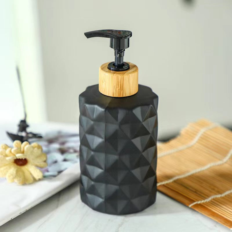 Glass pump bottle lotion dispenser