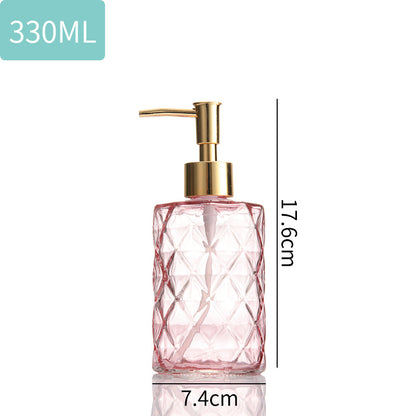 Glass pump bottle lotion dispenser