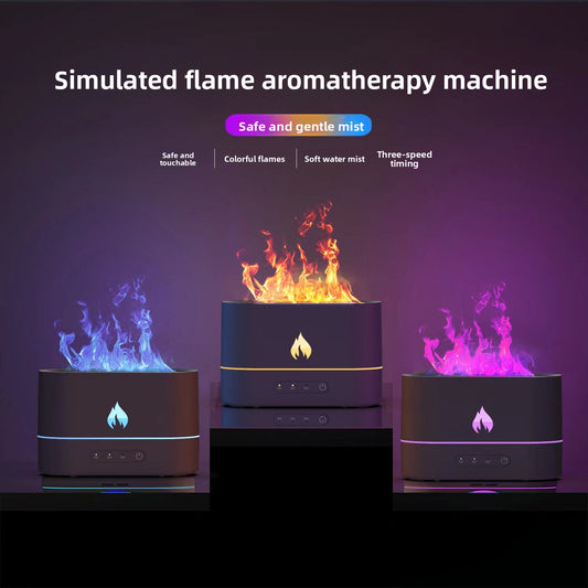 Luxury USB Flame Aroma Diffuser with Humidifier