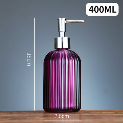 Glass pump bottle lotion dispenser