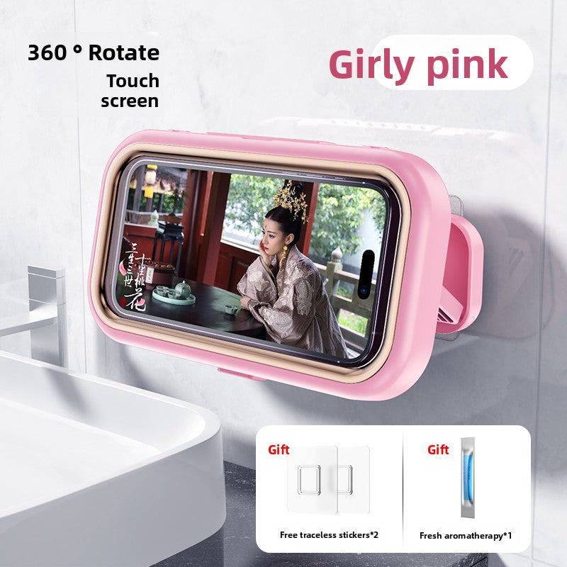 Expandable Rotatable Waterproof Phone Holder for Bathroom