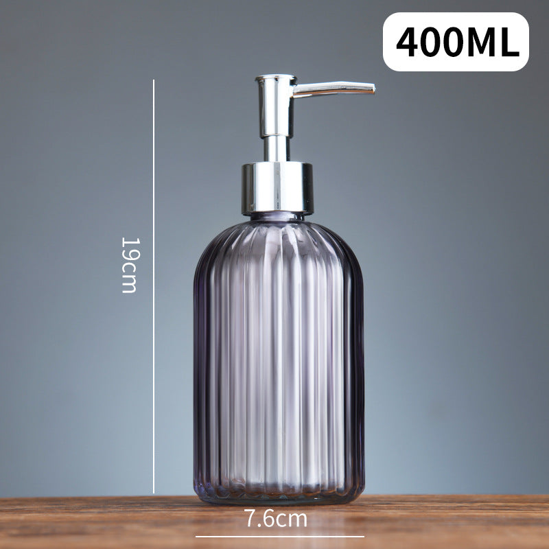 Glass pump bottle lotion dispenser