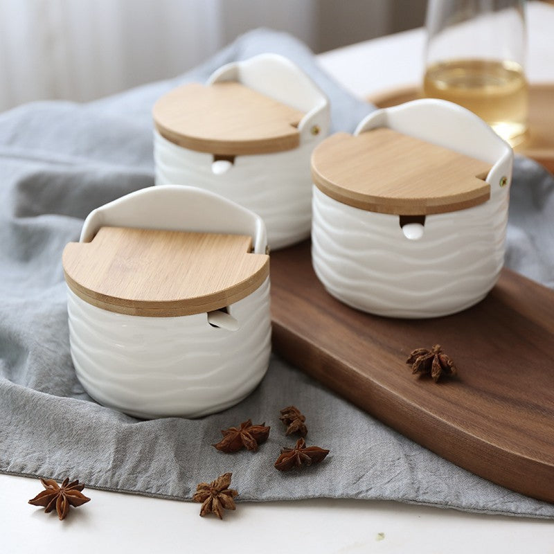 Japanese Style Ceramic Seasoning Storage Jar