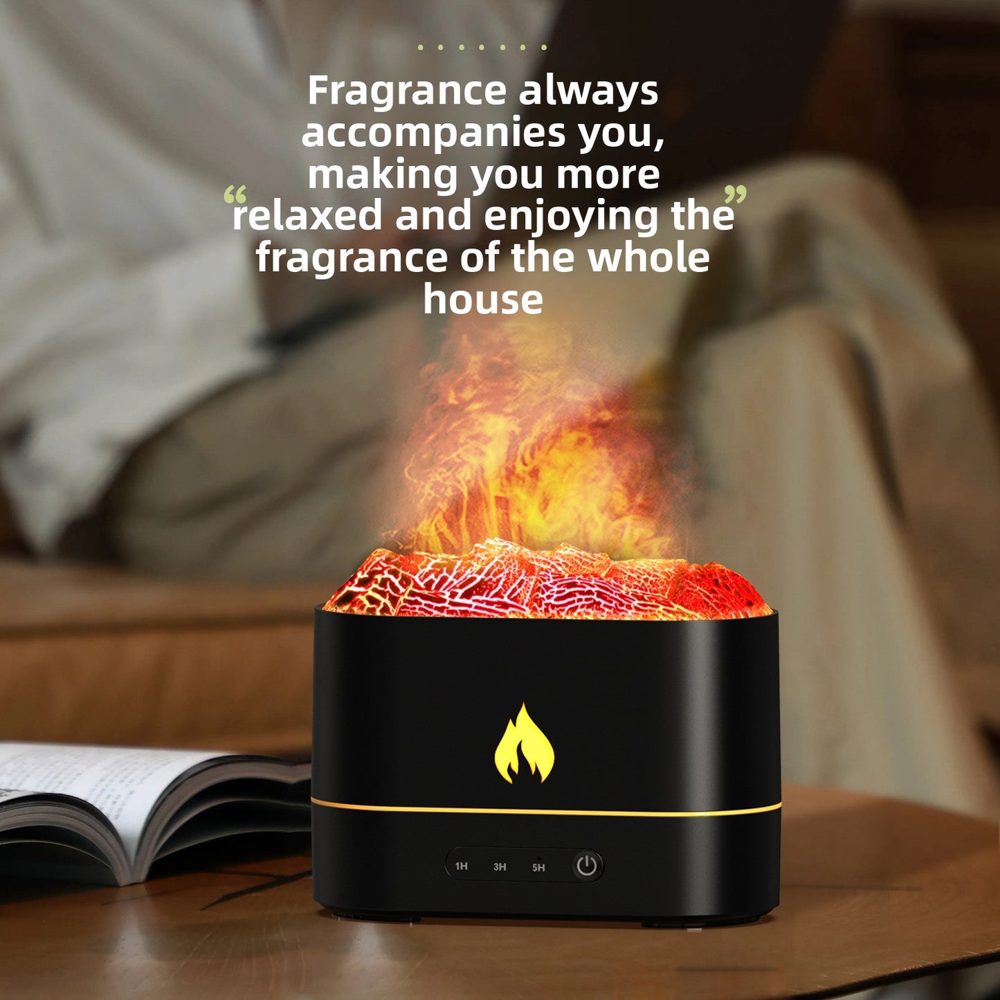 Luxury USB Flame Aroma Diffuser with Humidifier
