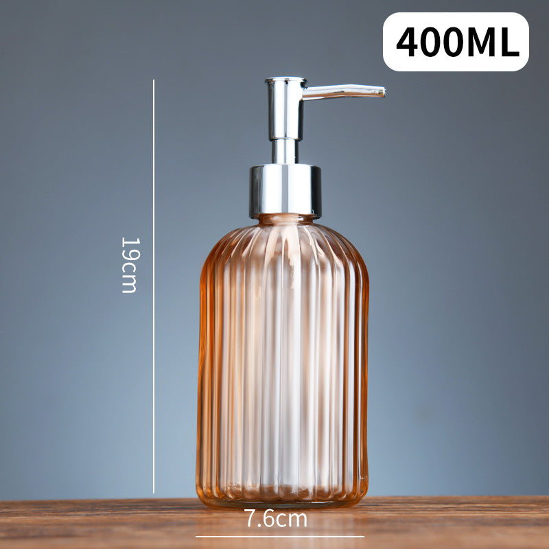 Glass pump bottle lotion dispenser
