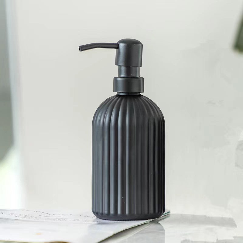 Glass pump bottle lotion dispenser