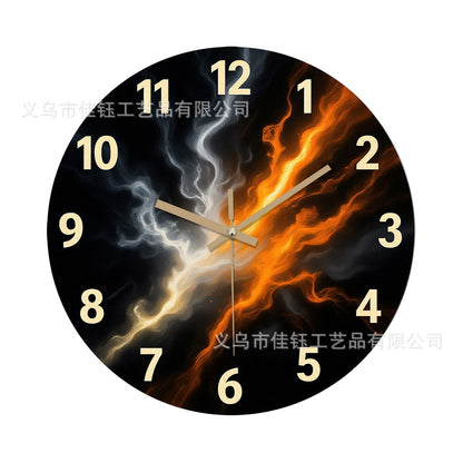 Luxurious Cross-Border Hot-Selling Clocks, European-Style Creative Wooden Wall-Mounted Clocks, Foreign Trade Living Room, Bedroom, Home Decoration