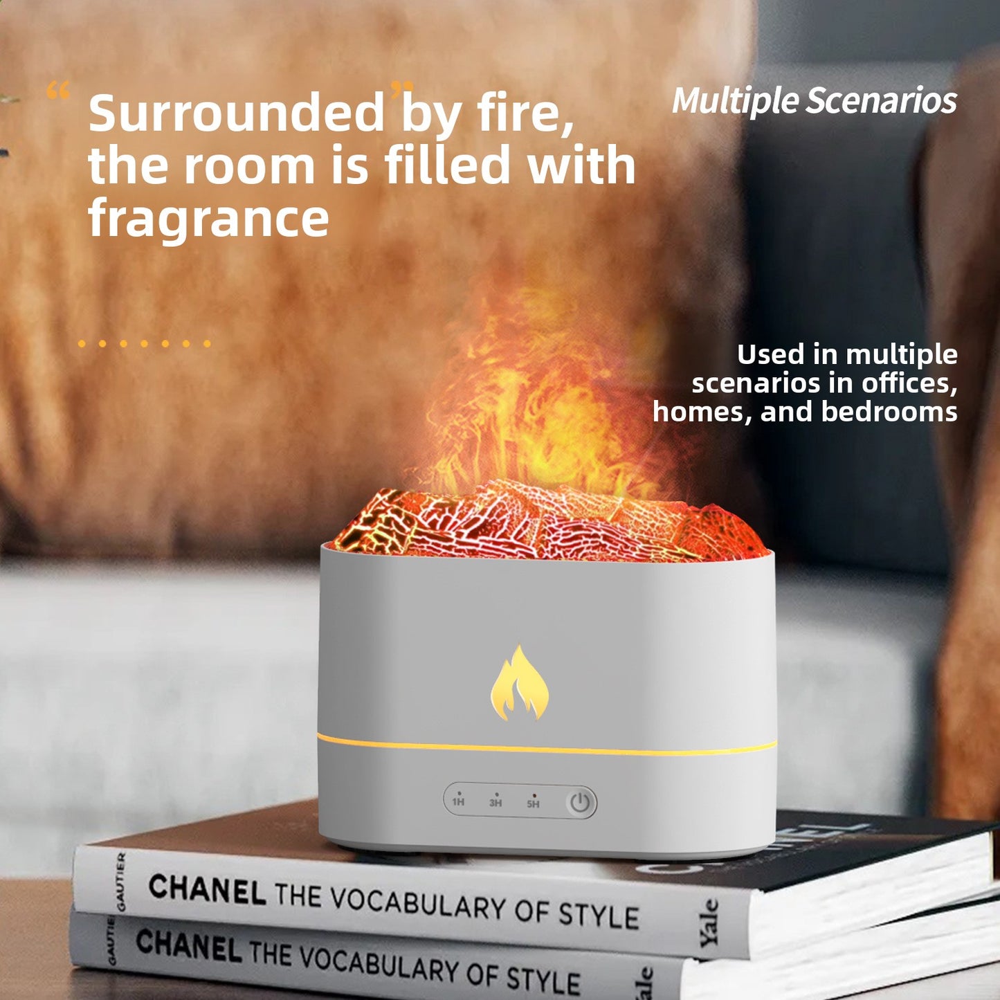 Luxury USB Flame Aroma Diffuser with Humidifier
