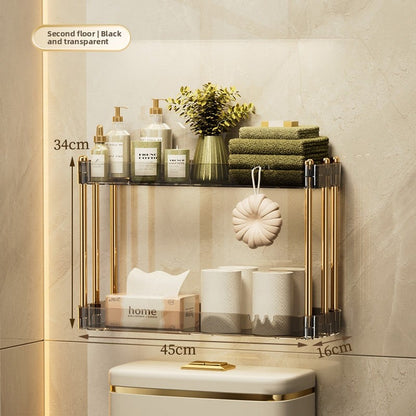 Bathroom Toilet Storage Rack Multi-Tier Wall-Mounted Organizer