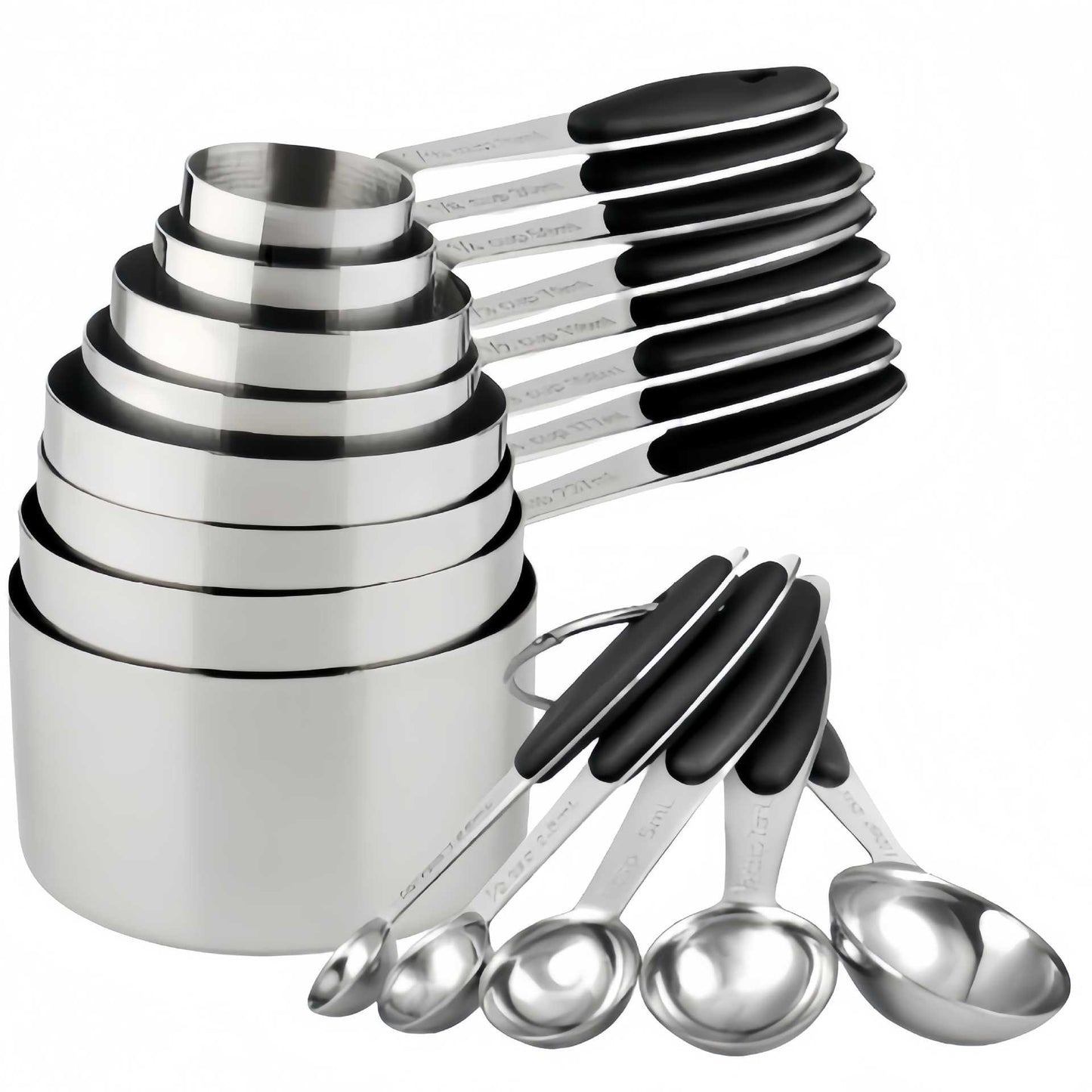 Silicone Handle Measuring Cups Spoons Set
