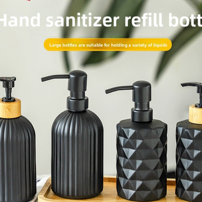 Glass pump bottle lotion dispenser