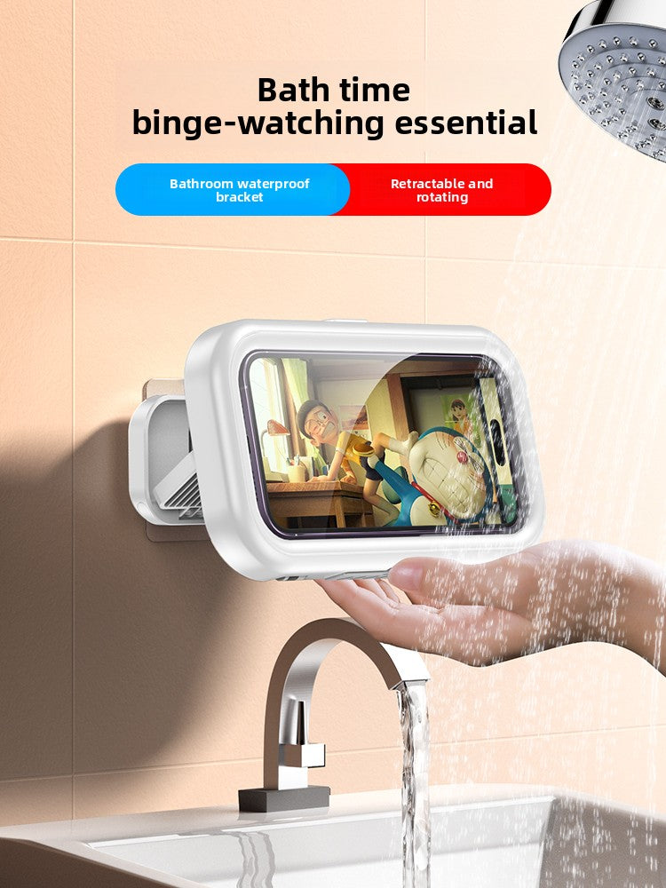 Expandable Rotatable Waterproof Phone Holder for Bathroom