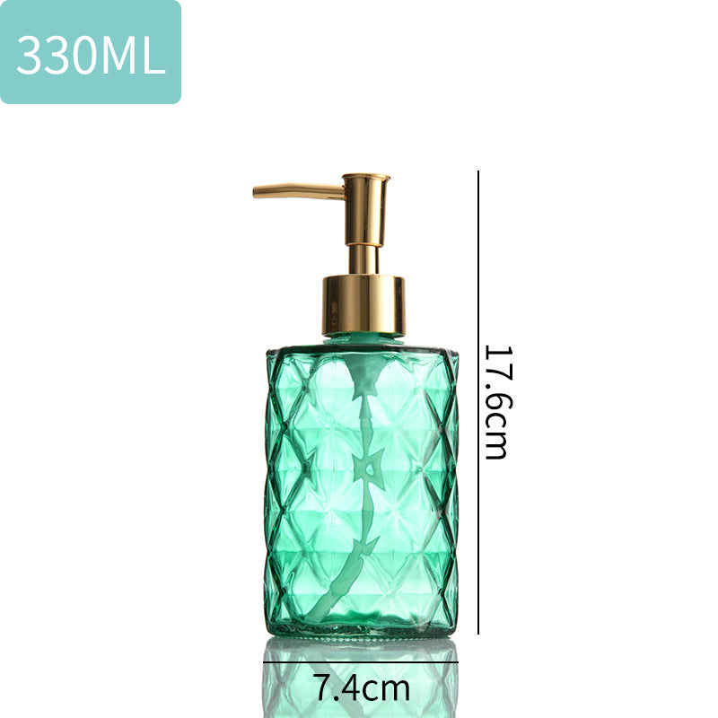Glass pump bottle lotion dispenser