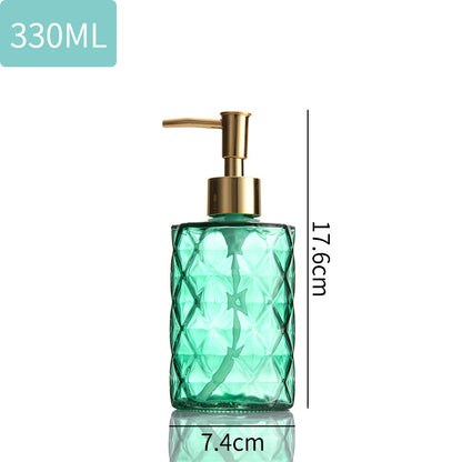 Glass pump bottle lotion dispenser