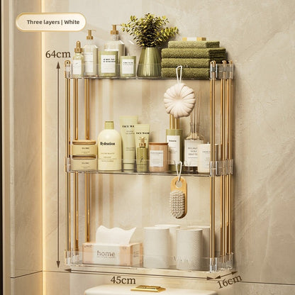 Bathroom Toilet Storage Rack Multi-Tier Wall-Mounted Organizer