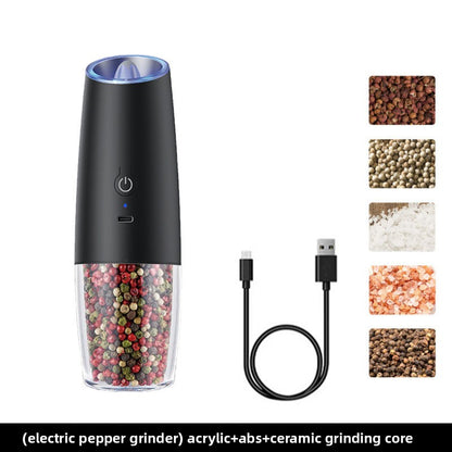 Electric Pepper Grinder Adjustable Kitchen Spice Mill
