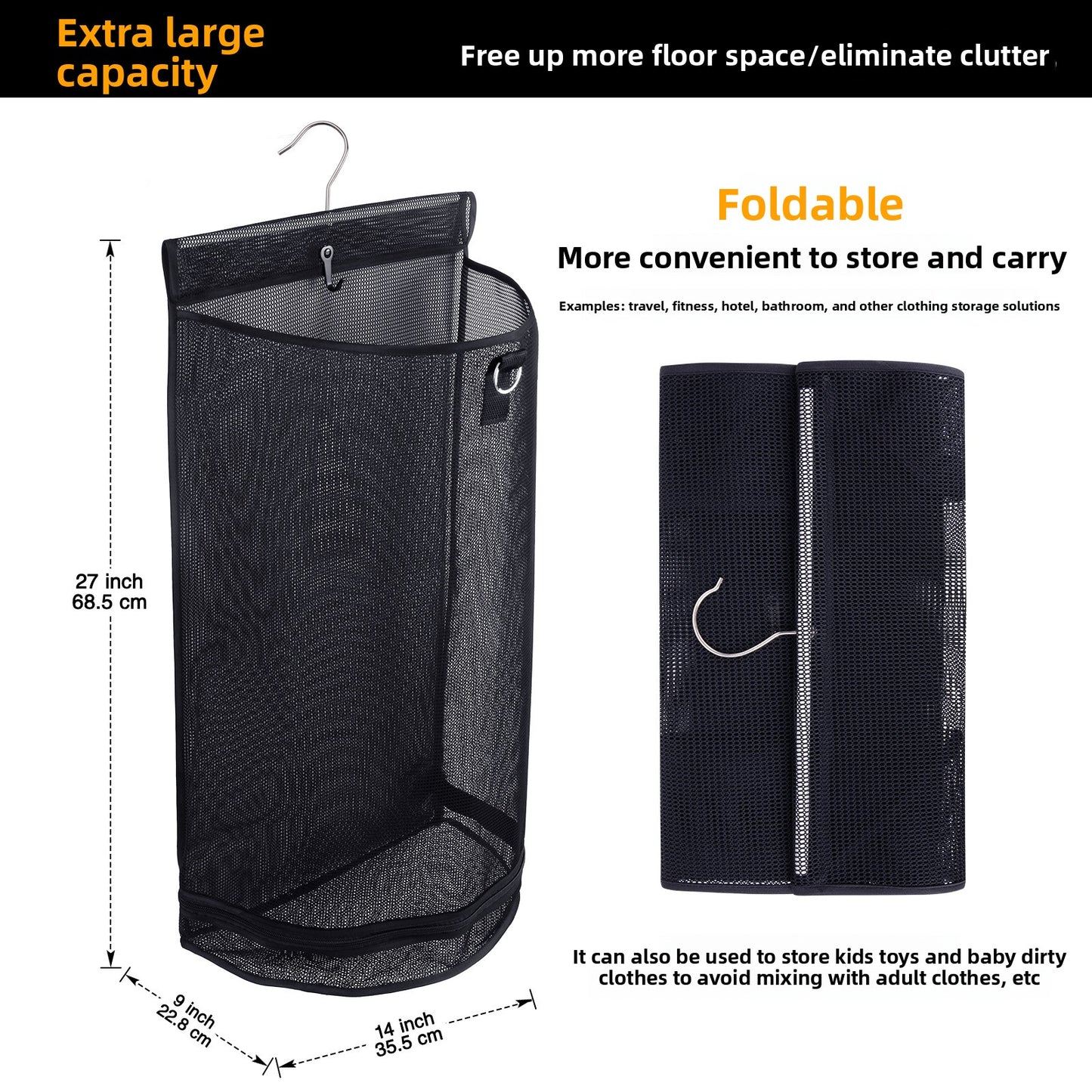 Bathroom storage mesh bag