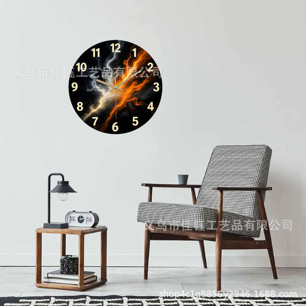 Luxurious Cross-Border Hot-Selling Clocks, European-Style Creative Wooden Wall-Mounted Clocks, Foreign Trade Living Room, Bedroom, Home Decoration