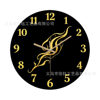 Luxurious Cross-Border Hot-Selling Clocks, European-Style Creative Wooden Wall-Mounted Clocks, Foreign Trade Living Room, Bedroom, Home Decoration